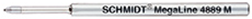 Schmidt MegaLine 4889 ballpoint refill measuring 89 mm