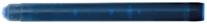 Waterman fountain pen ink cartridge measuring 73 mm