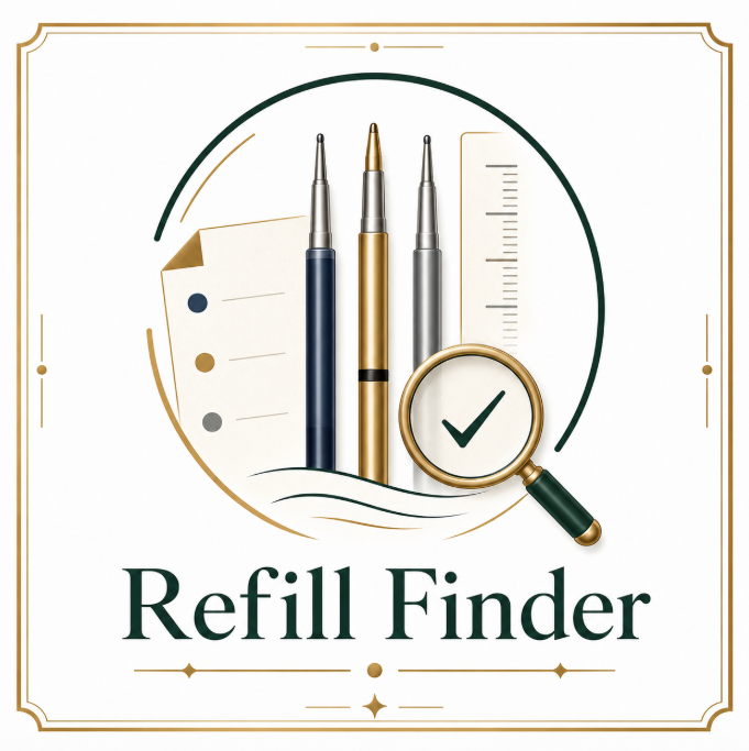 Refill Finder icon for identifying pen refill sizes and compatible replacement refills