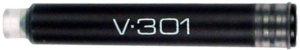 Zebra V-301 Fountain Pen Ink Cartridge 51 mm black V-Refill Cartridge