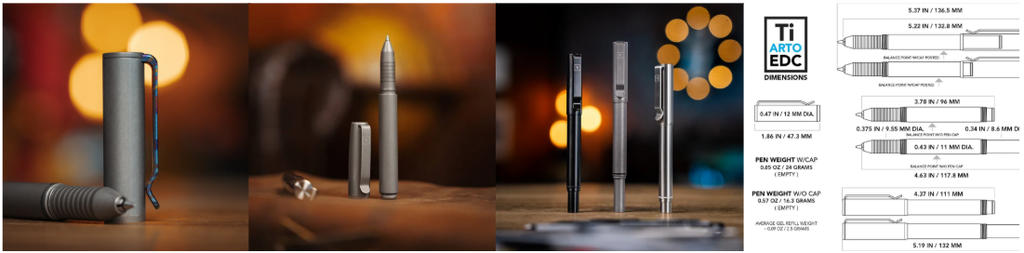 Banner for BIG IDEA DESIGN Ti Arto EDC as a capped refill-friendly pen for trying multiple refills